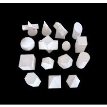 Set of plaster geometric solid models
